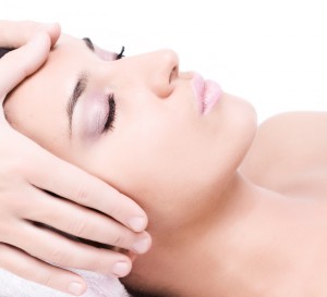 Lovely lady in massage salon